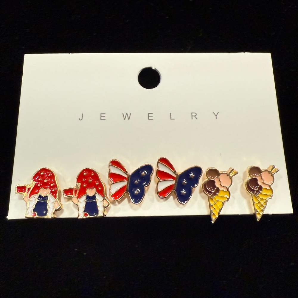 4th of July/Summer Fashion Earrings Set